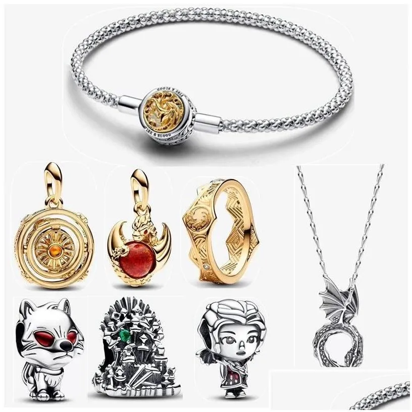 charm bracelets 2023 halloween designer for women jewelry diy fit pandoras bracelet earring gold ring game dragons glass necklace fa