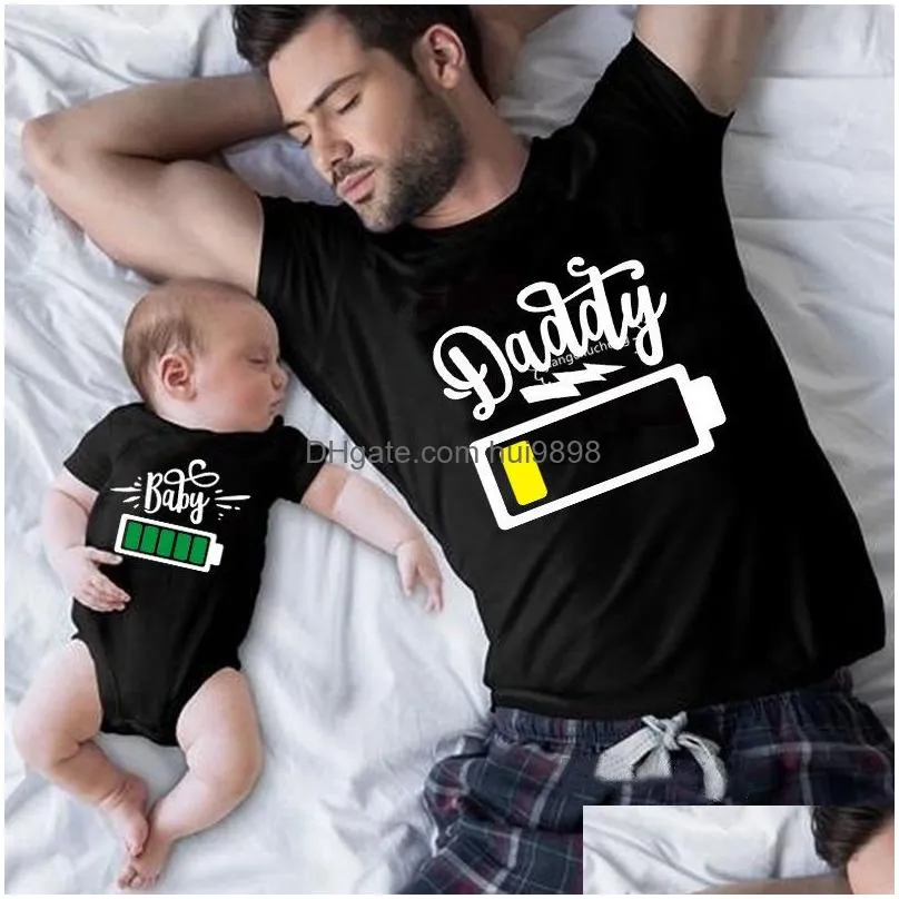 Family Matching Outfits Summer Funny Tshirts Mother And Daughter Father Son Shirts Girls Boys Bodysuits Cotton Look Clothes 230601 D Dhy6Z