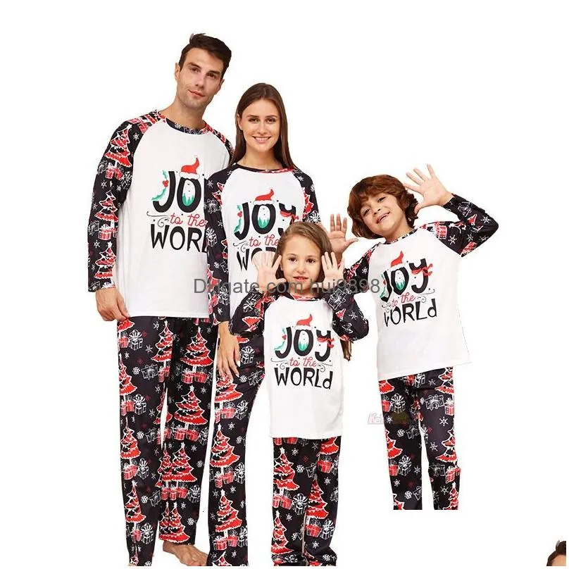 Family Matching Outfits Xmas Pajamas Father Mother And Daughter Son Christmas Pyjamas Clothes Adt Kids Sleepwear Couples 231122 Drop Dhipj