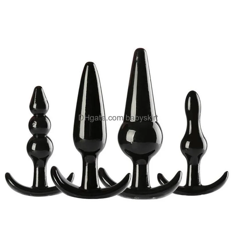 leg massagers toy masr anal for woman 4pcs/set soft sile anus toys butt plugs women masturbator drop delivery health beauty massage