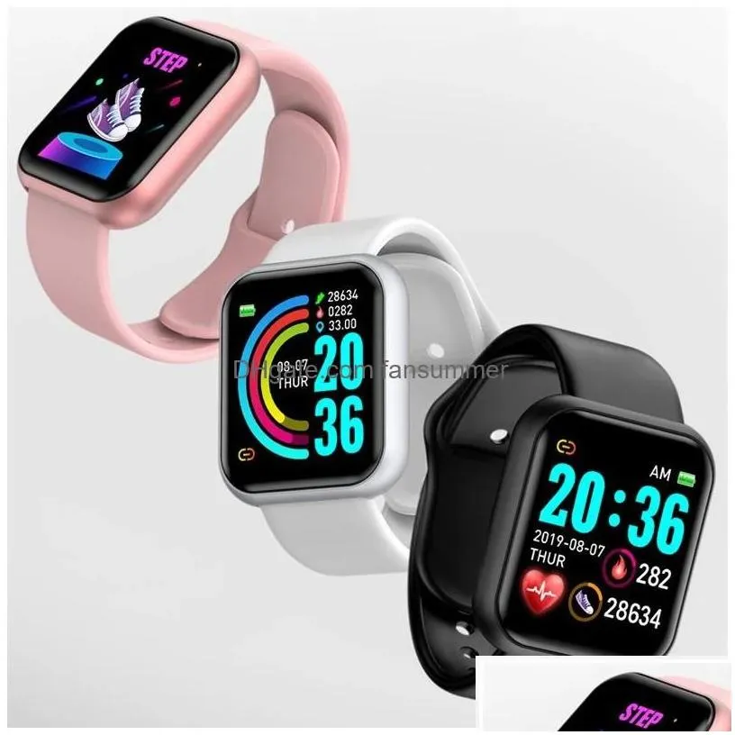 Smart Watches Y68 Watch Color Sn Step Counting Mti Sport Mode Mes Reminder Pography Music Remote Control Band Drop Delivery Cell Phone