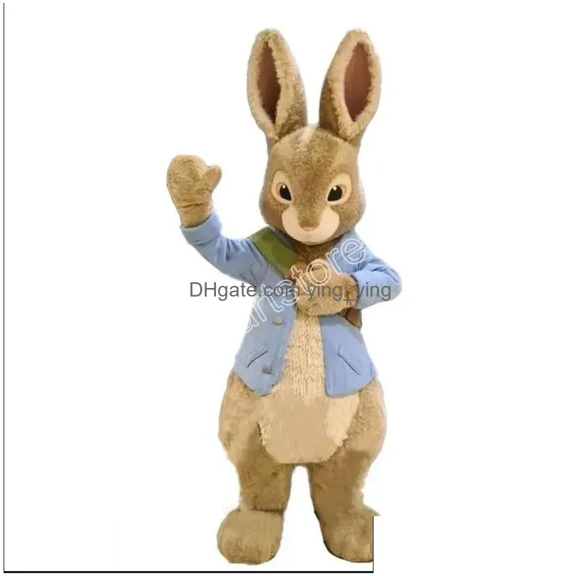  cartoon super cute rabbit mascot costumes halloween christmas event role-playing costumes role play dress fur set costume