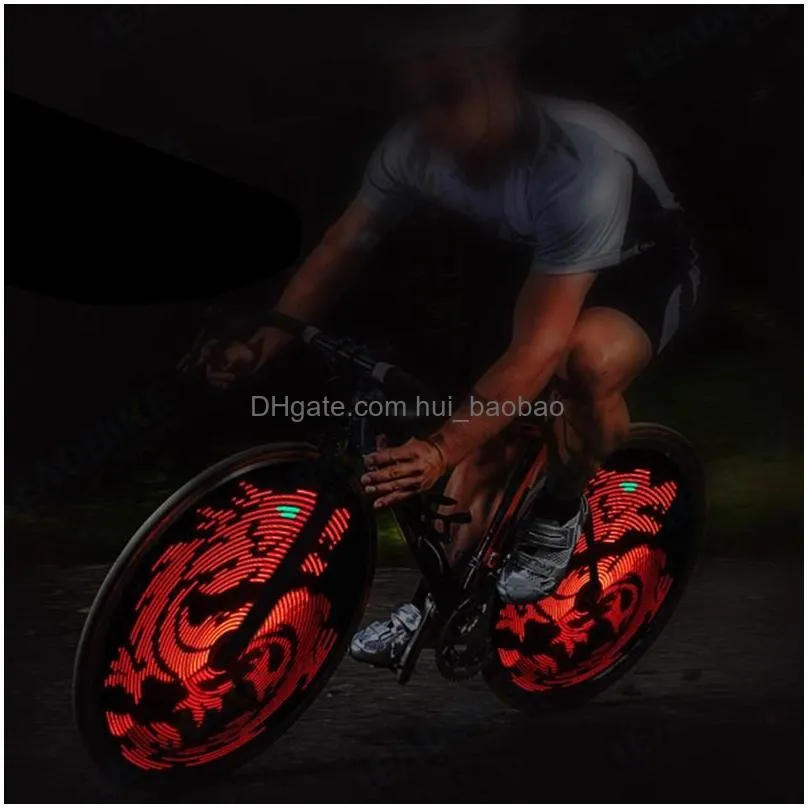 bike lights leadbike wind and fire wheel diy light waterproof tire programmable led double sided display
