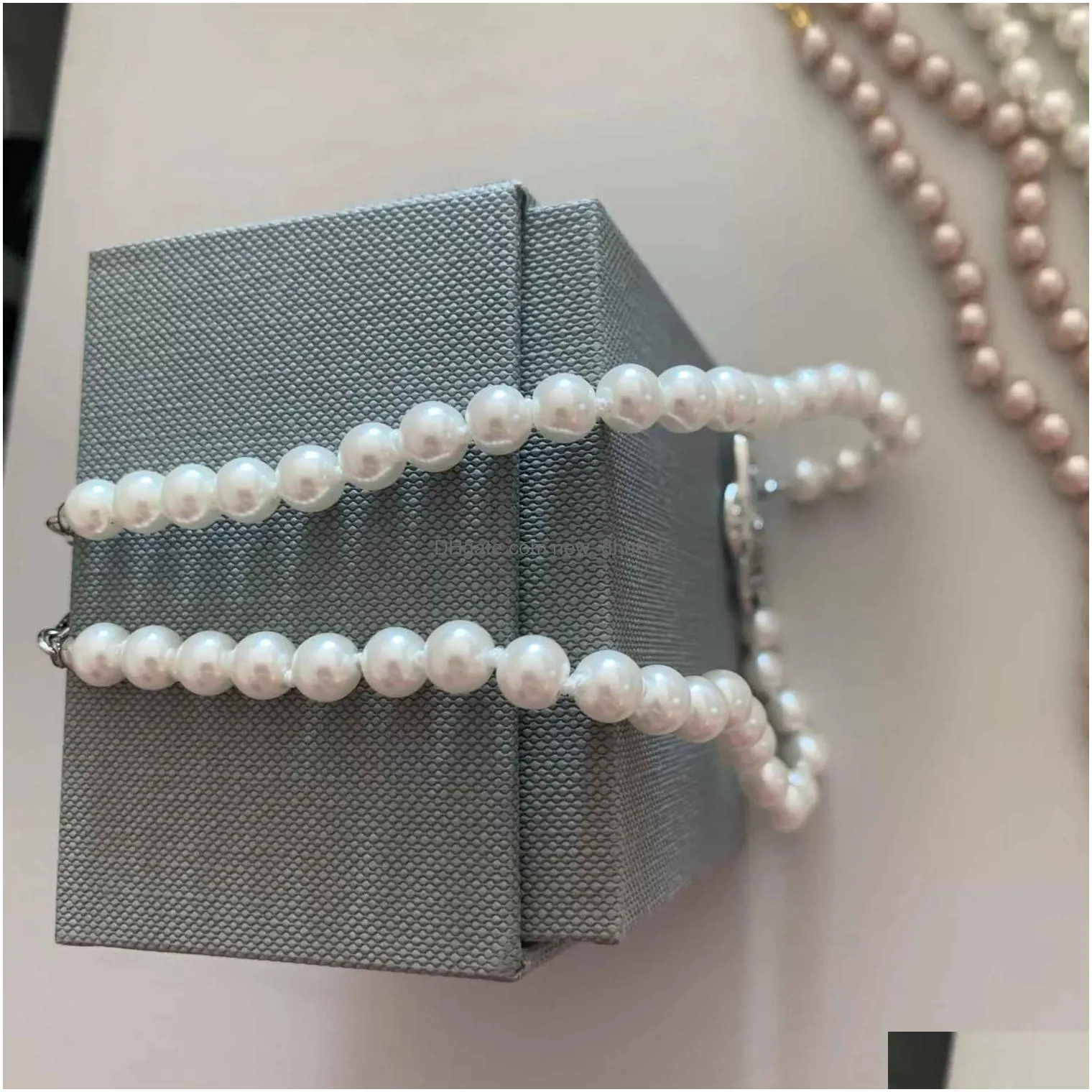 Pendant Necklaces New Fashionable Female Necklace Brand Pearl Chain Planet Satellite Clavicle Punk Atmosphere248C Drop Delivery Jewelr Dh2Es