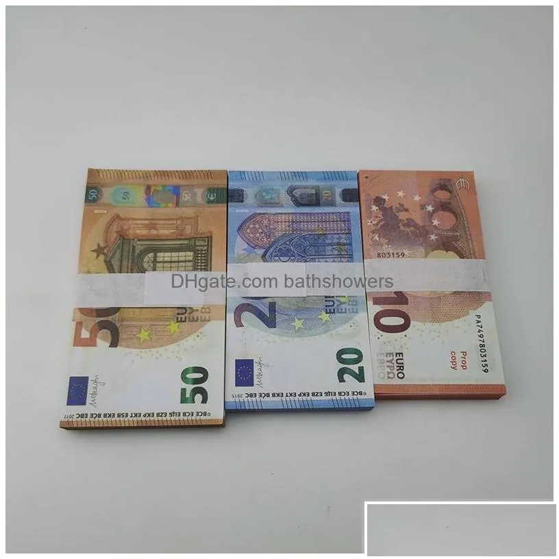 other festive party supplies movie money banknote 5 10 20 50 dollar euros realistic toy bar props copy currency faux-billets 100 p