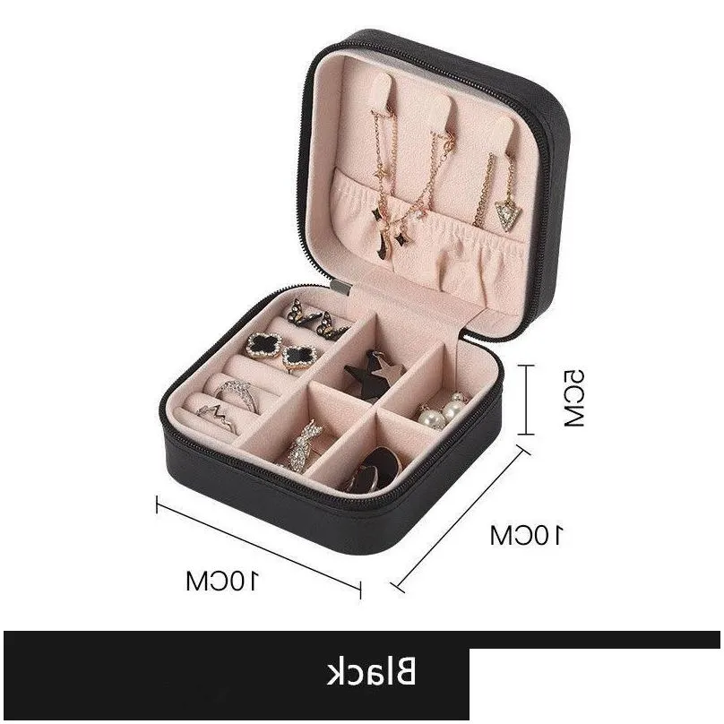 Other Fashion Accessories Portable Travel Jewelry Box Ring Earrings Necklace Packaging Of Storage High Quality Easy To Carry Not Take Othbg