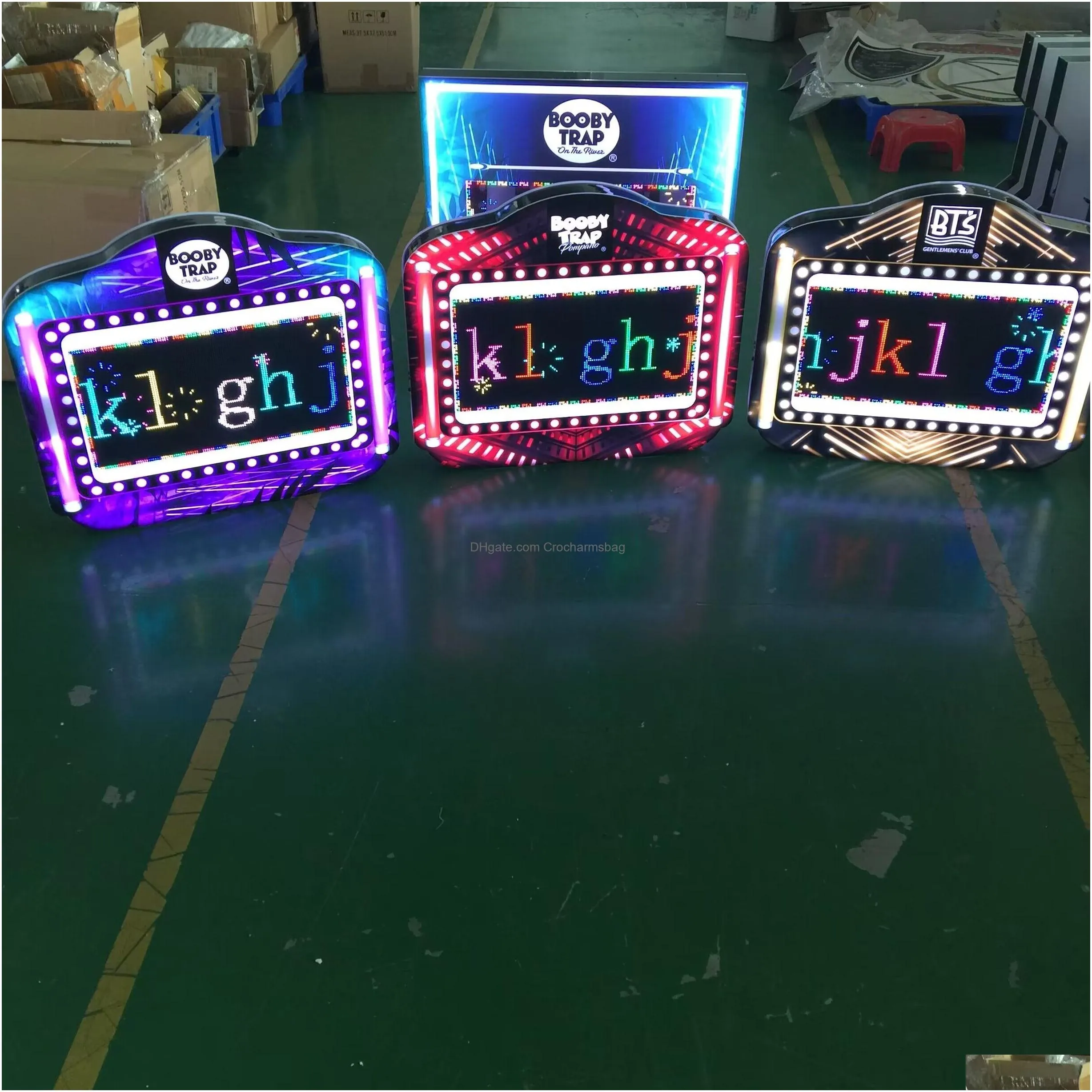 Other Festive & Party Supplies App Programmable Scrolling Led Mes Letters Billboard Sign Vip Display Sn Glorifier Champagne Bottle Pre Dh9Gn