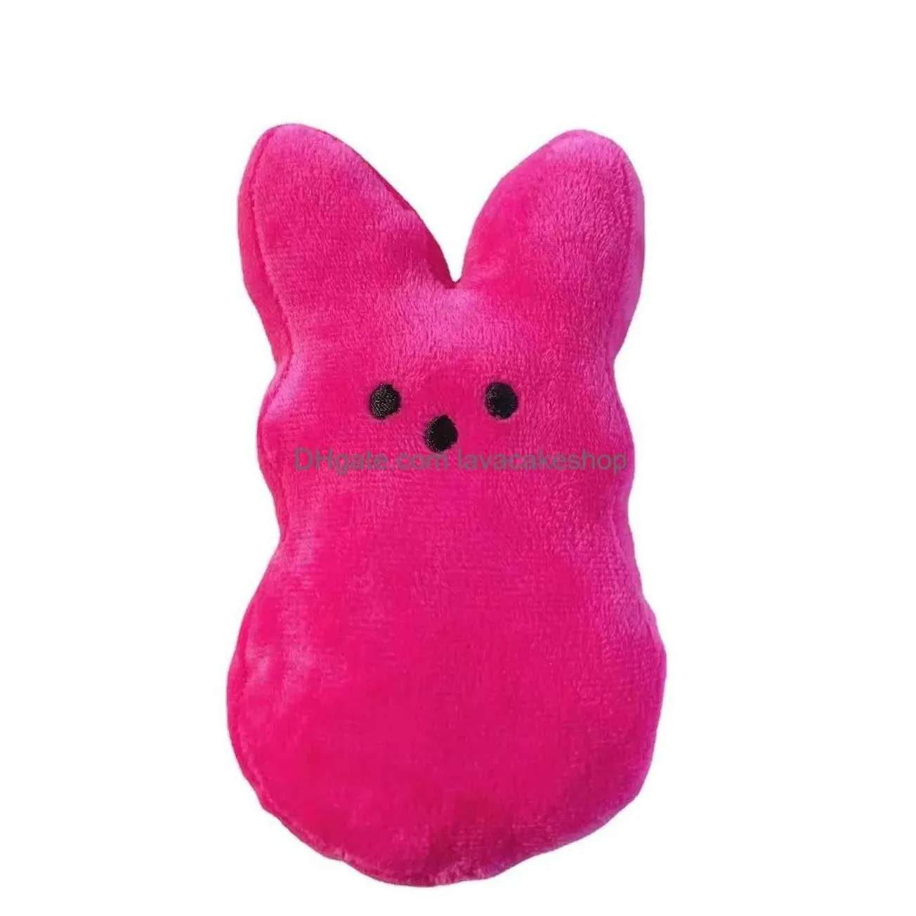 Other Festive Party Supplies 15Cm Mini Easter Bunny Peeps Plush Doll Pink Blue Yellow Purple Rabbit Dolls For Childrend Cute Soft Toys