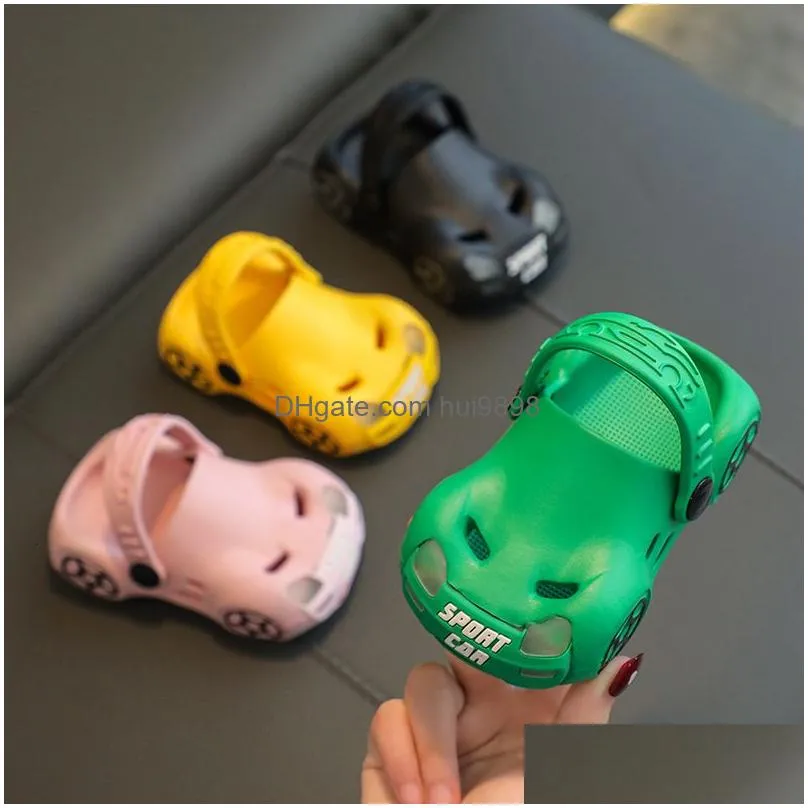 Sandals Led Shoes Children Garden Clogs Slippers Cute Cartoon Car Summer Boys Girls Mes Light Up Nonslip Kids Slides 230615 Drop Del Dhcgj