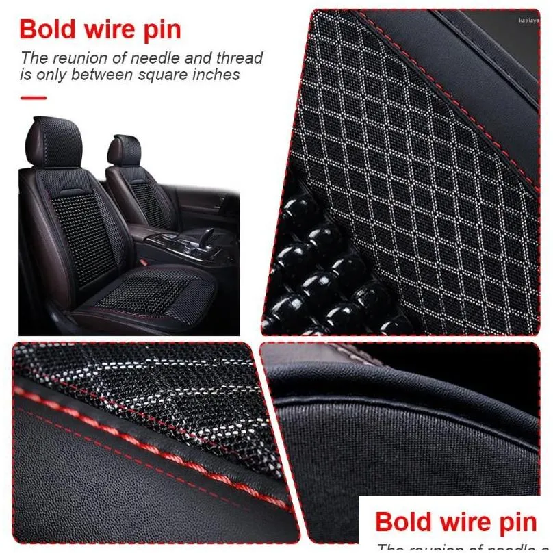 car seat covers cover summer ventilation cooling mat beads leather front cushion comfortable protector interior accessories