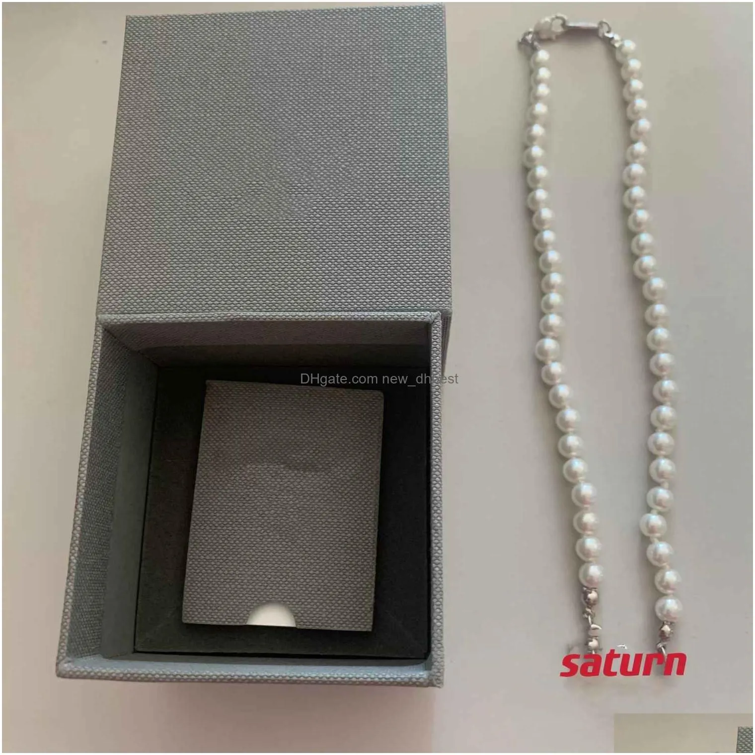 Pendant Necklaces New Fashionable Female Necklace Brand Pearl Chain Planet Satellite Clavicle Punk Atmosphere248C Drop Delivery Jewelr Dh2Es