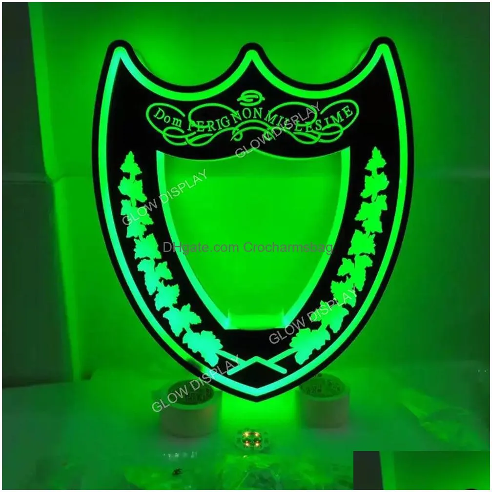 Other Event & Party Supplies Dom Perignon Champagne Bottle Presenter Led Shield Vip Service Glorifier Neon Sign For Dj Disco Events Pa Dhoxw