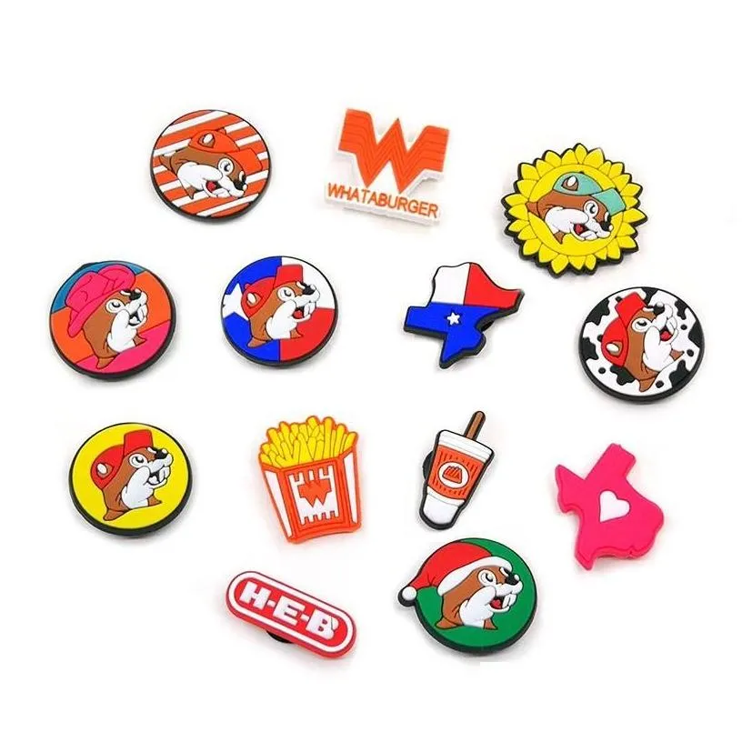 charms texas style clog charms fashion love shoe accessories for decorations pvc soft shoes charm ornaments buckles as party gift jewe