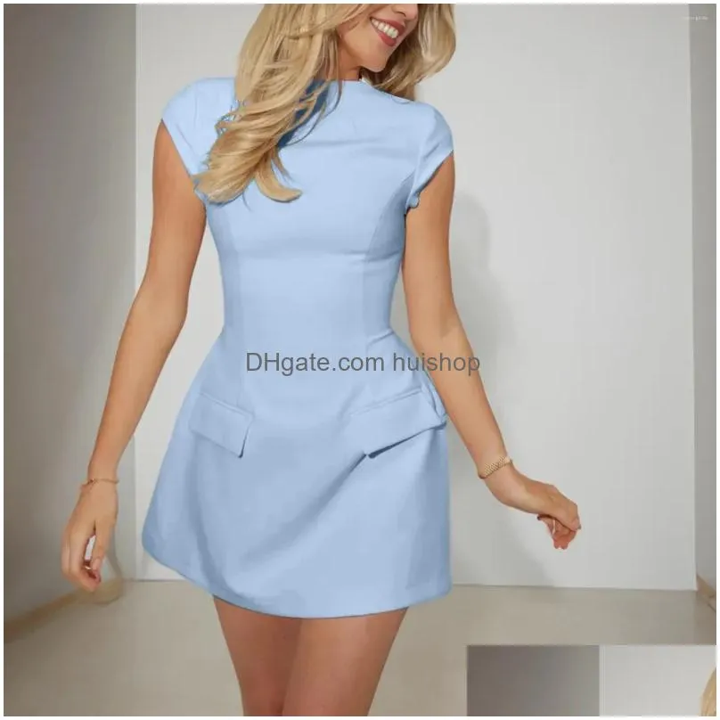 casual dresses the cap sleeve mini dress elegant a line round neck formal sleeveless for womens