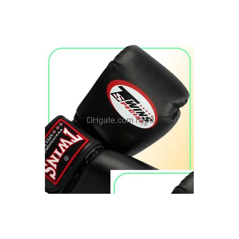 10 12 14 oz boxing gloves pu leather muay thai guantes de boxeo fight mma sandbag training glove for men women kids276r9459606