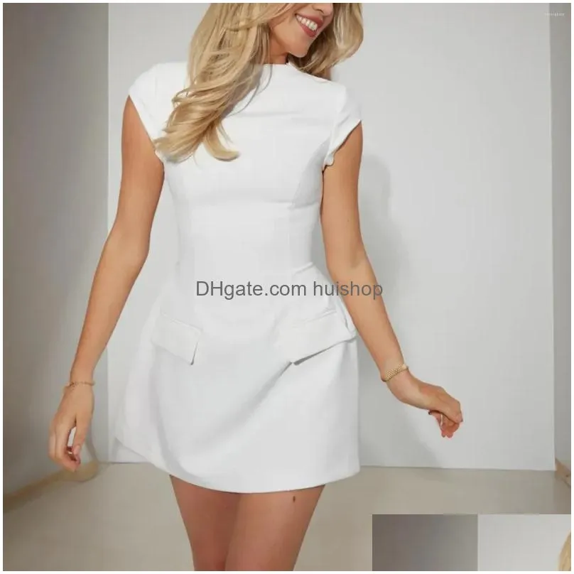 casual dresses the cap sleeve mini dress elegant a line round neck formal sleeveless for womens