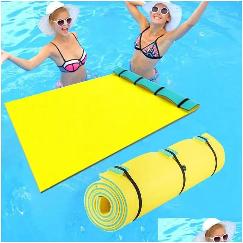 inflatable floats tubes floating pad summer large outdoor tearresistant xpe foam swimming pool water blanket float mat bed matt2355755
