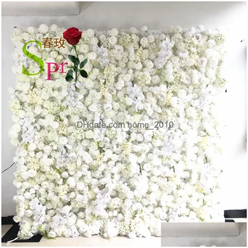 decorative flowers wreaths spr wholesale wedding decoration backdrop artificial rose silk bouquet ceiling greenery wall