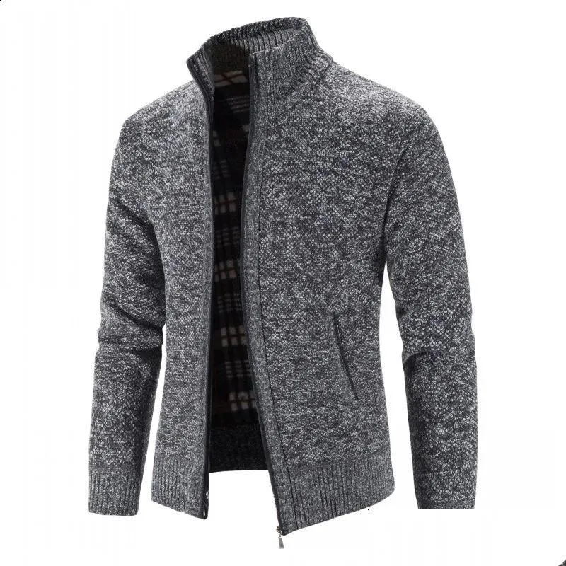 spring autumn knitted sweater men fashion slim fit cardigan causal sweaters coats solid single breasted men 240123