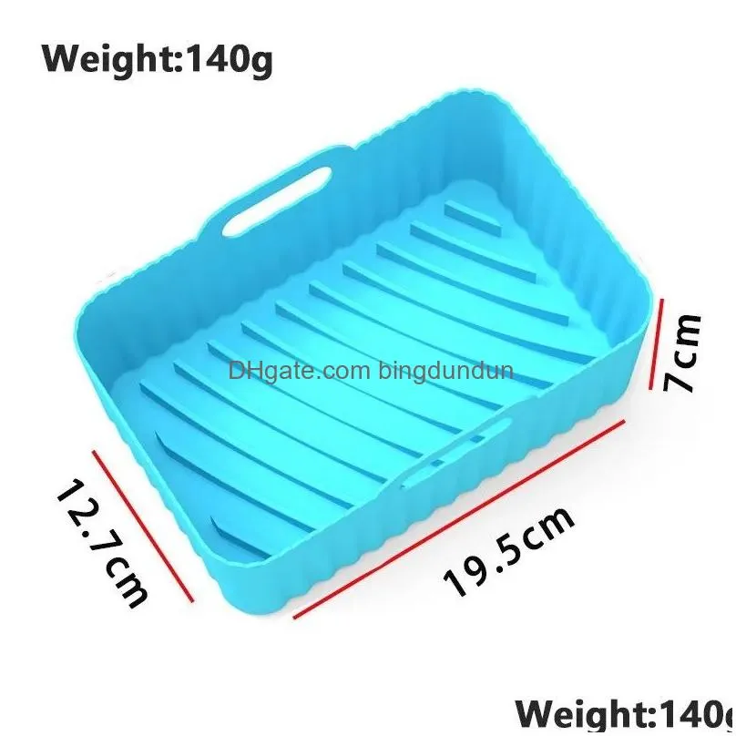 Mats & Pads Wholesale Rectangar Baking Sile Tray Mat Foldable High-Temperature Resistant Bowl Air Drop Delivery Home Garden Kitchen, D Dhdo8