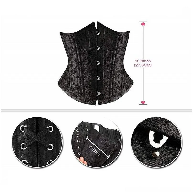 vip payment link for box and extra jacquard underbust black waist trainer corset