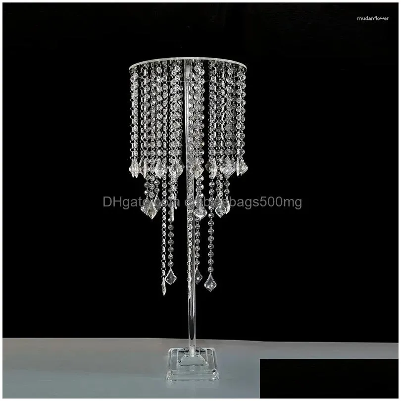 candle holders 5pcs 85cm tall acrylic crystal flower stand holder road leads wedding centerpiece party home el table decor