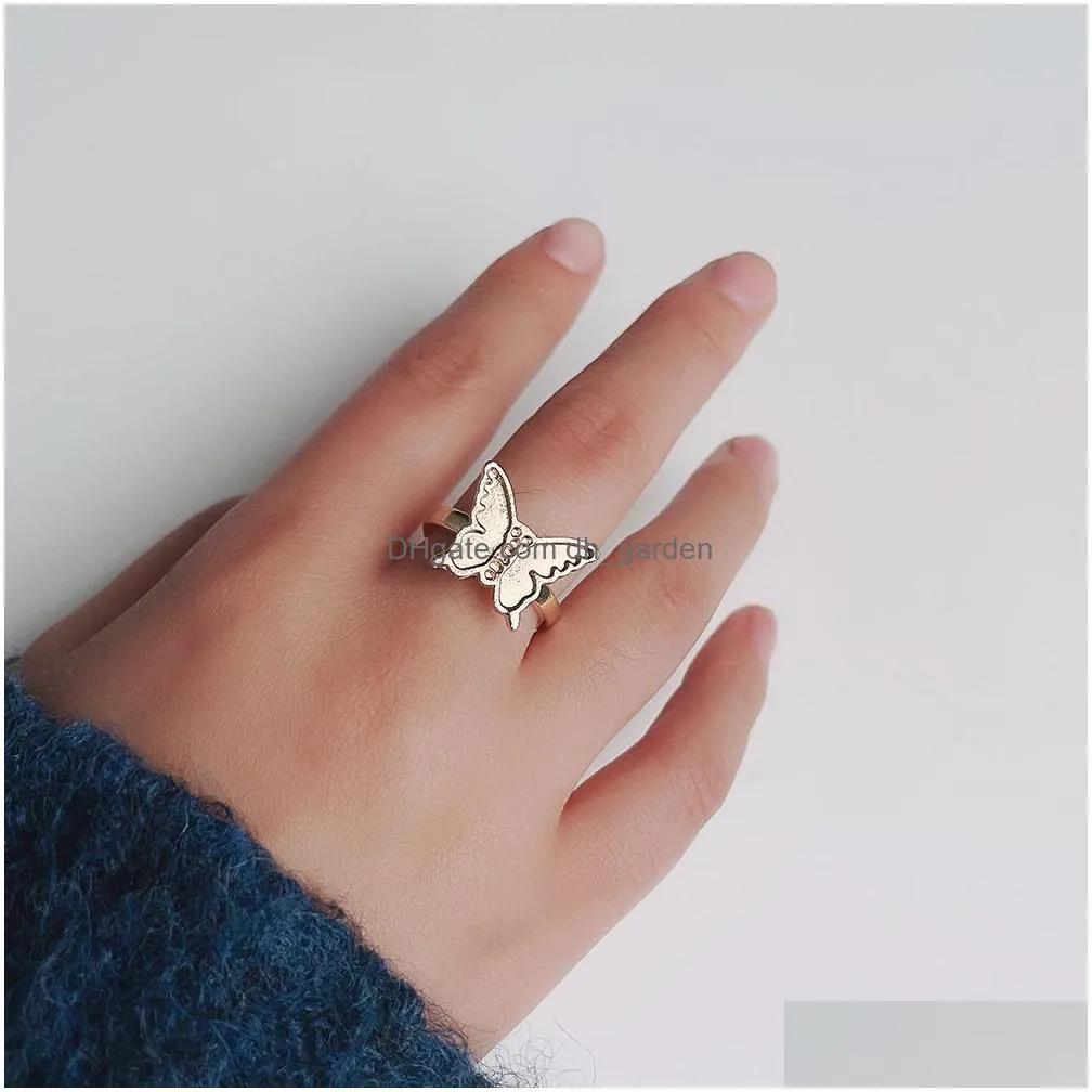 Cluster Rings Anxiety Ring Figet Spinner Rings For Women Men Alloy Rotate Ly Spinning Anti Accessories Jewelry Drop Delivery Dhgarden Dhlew