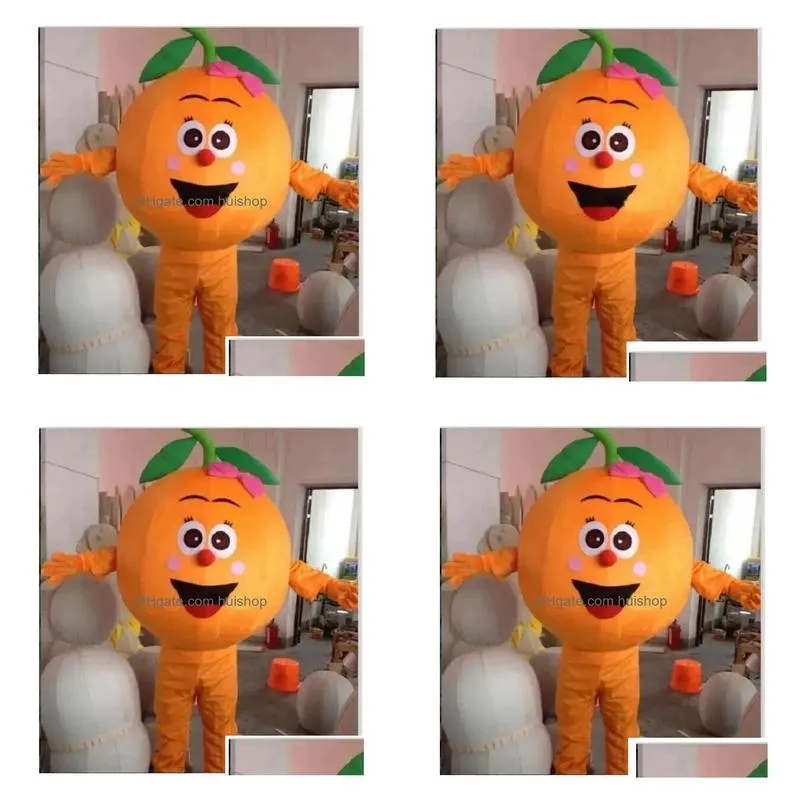 halloween high quality orange durian fruit mascot costume for party cartoon character mascot sale support customization