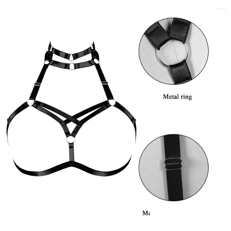 Garters Harness For Busty Women Fashion Large Size Lingerie Halter Neck Accessories Cage Bra Festival Rave Wear Costume Bralette Drop Otyhp