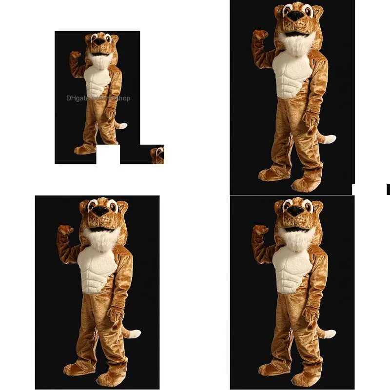 2024 halloween power corby cougar mascot costumes cartoon character adult women men dress carnival unisex adults