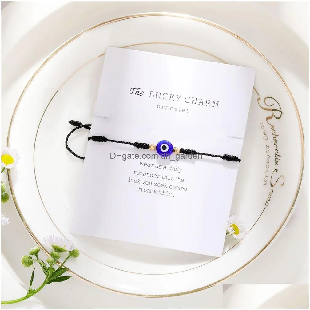 Chain Fashion 7 Knot Rope Chain Lucky Evil Blue Eye Charms Bracelets For Women Men Red Stringthread Couple Friendship Brace Dhgarden Dh1W4