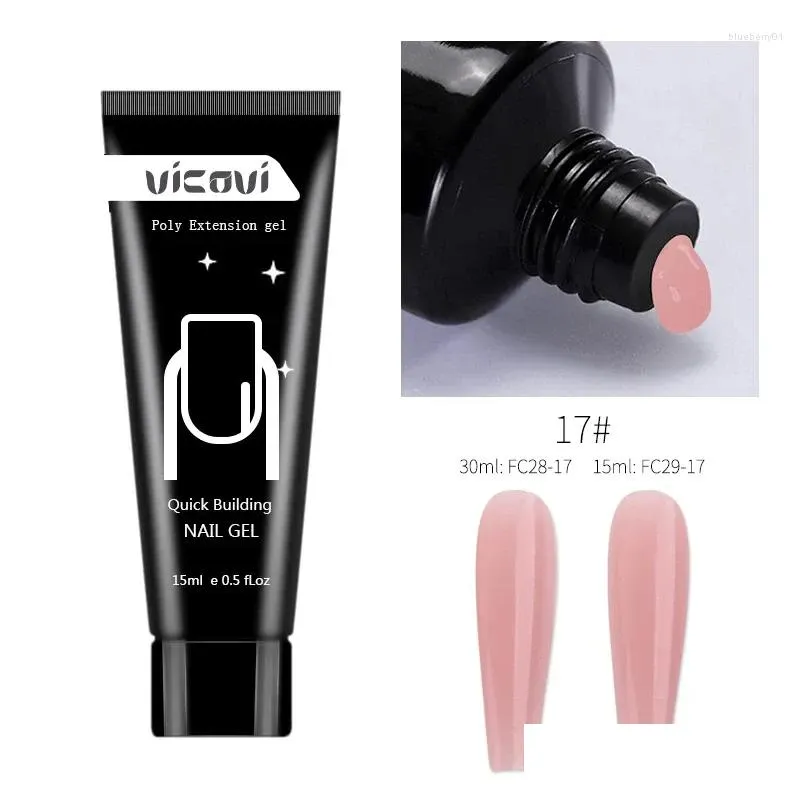 nail gel vicovi 10 color extension acrylic uv led builder quick tip form jelly crystal tslm1