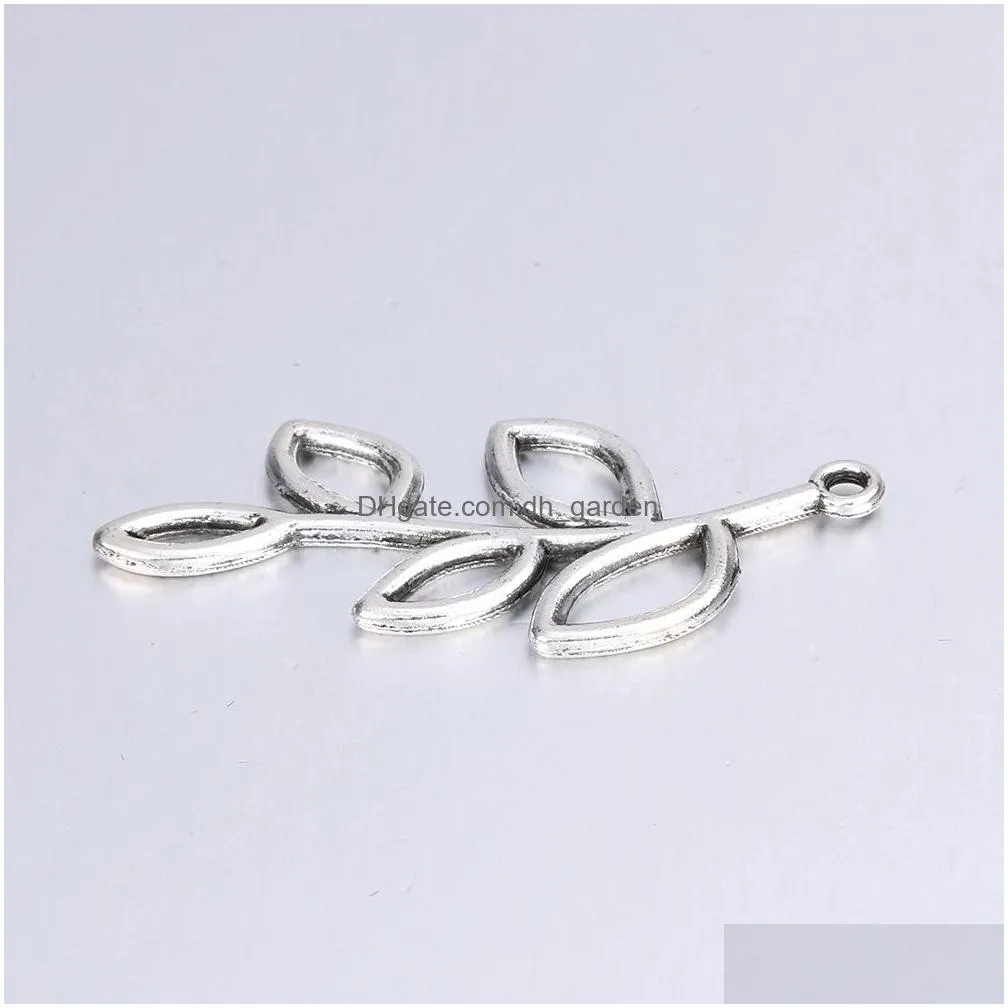 Other New Fashion Tree Leaf Branch Charm For Bracelet Necklace Keychain Simple Style Sliver Gold Color Diy Jewelry Accessori Dhgarden Dhfoh