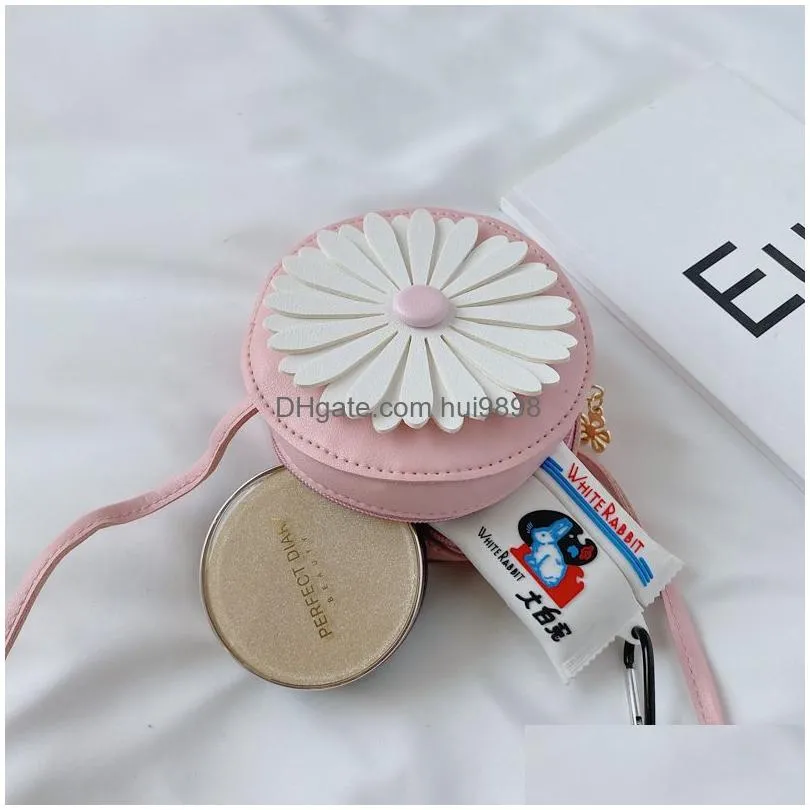 erc20 wallet est kids handbags korean fashion baby girls mini priness purses cross-body shoulder bags cute cartonn flower snacks coin bags