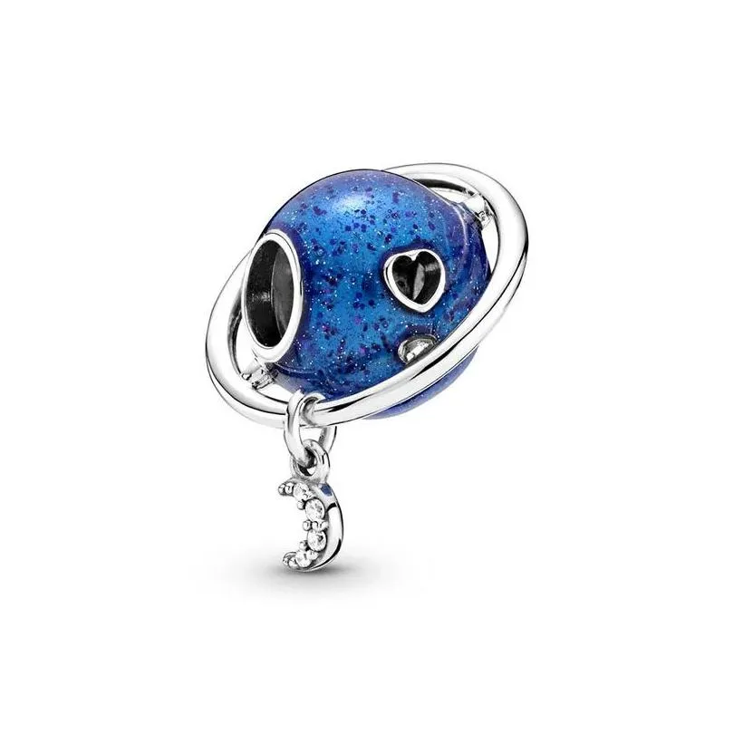 Alloy New 925 Sier Plated Cute Little Turtle Pendant Charm Blue Ocean Collection Fit Original Pan Bracelet Women Jewelry Gift Drop De Oteep