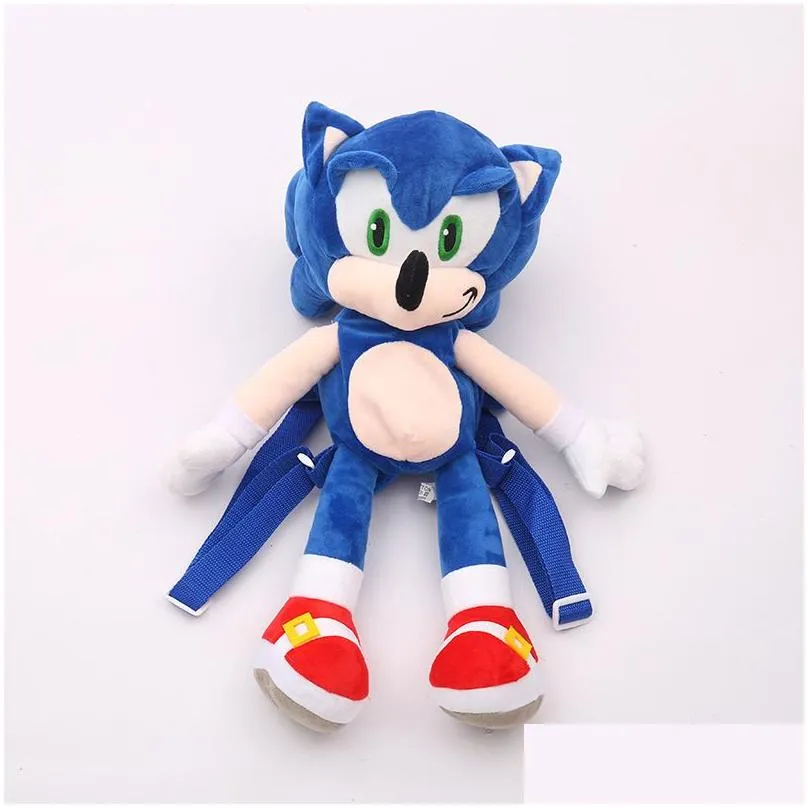 anime 45cm sonic hedgehog stark book backpack plush toys wholesale and retail