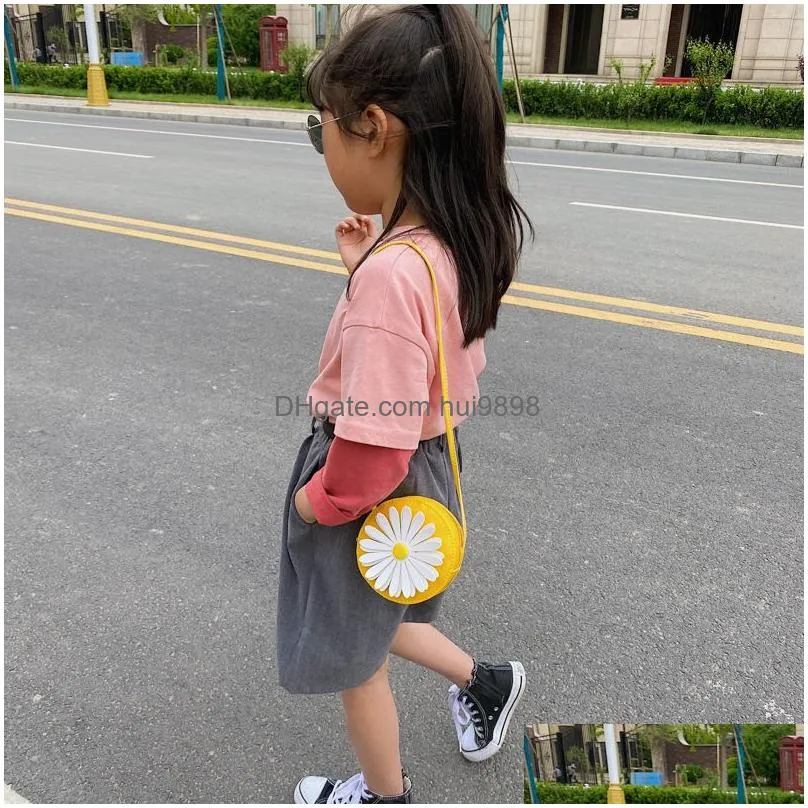 erc20 wallet est kids handbags korean fashion baby girls mini priness purses cross-body shoulder bags cute cartonn flower snacks coin bags