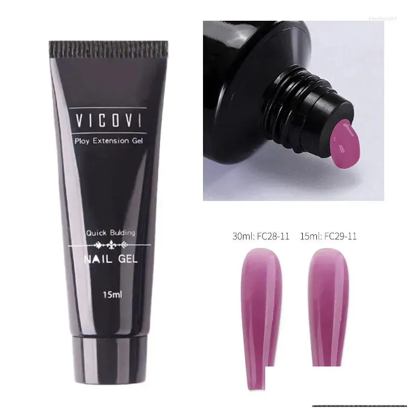 nail gel vicovi 10 color extension acrylic uv led builder quick tip form jelly crystal tslm1