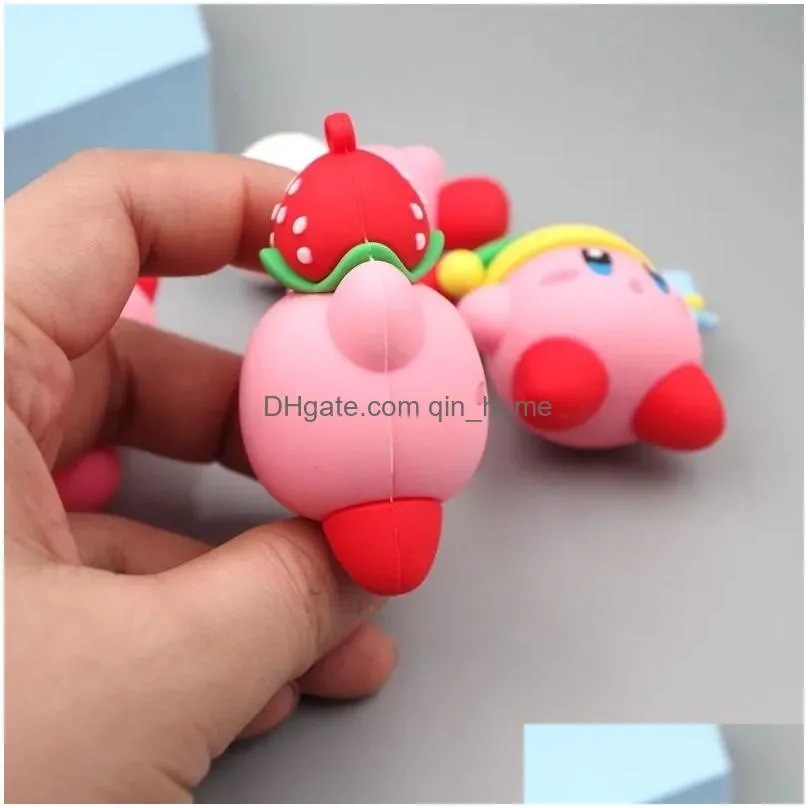 party favor anime figure kawaii kirby stars different shapes pvc model toys boys and girls toys birthday gifts for friends or children