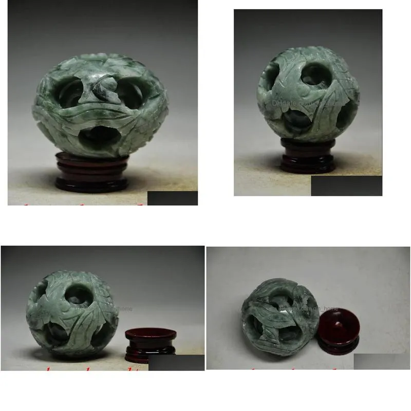 splendiferous jade handcarved 3 layers puzzle ball with base gtgtgt 7986040