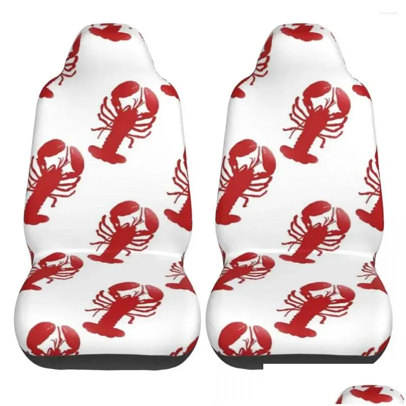 car seat covers red lobster repeating pattern cover custom printing universal front protector accessories cushion set