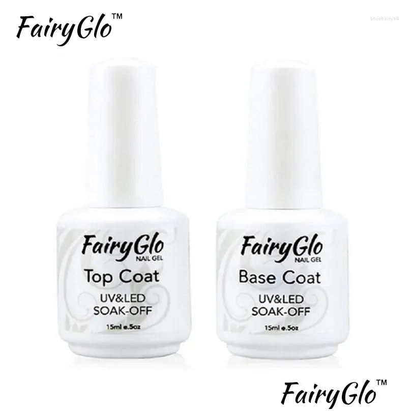 nail gel fairyglo 15ml varnish base coat top uv polish primer gellak semi permanent art gelpolish lacquer