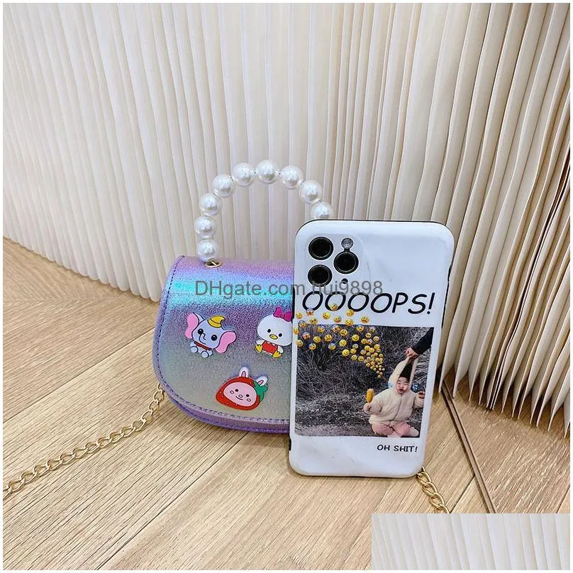 korean fashion girls animal slung cartoon cloth purse personality foreign style little princess one shoulder zero bag mini pearl childrens