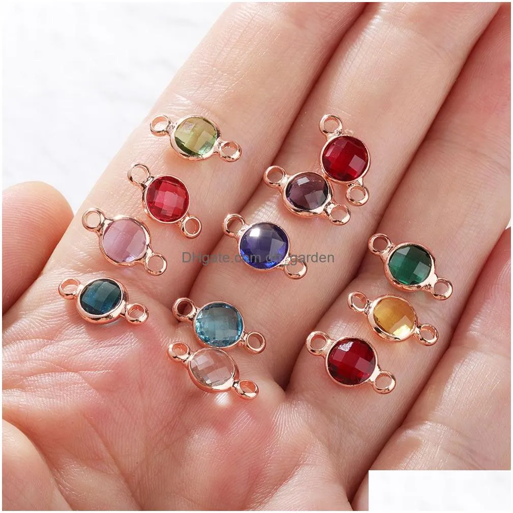 Charms Fashion 6Mm Crystal Glass Charms Pendants For Bracelet Earring Necklace 12 Colorf Birthstone Charm Diy Handmade Jewel Dhgarden Dhnr4
