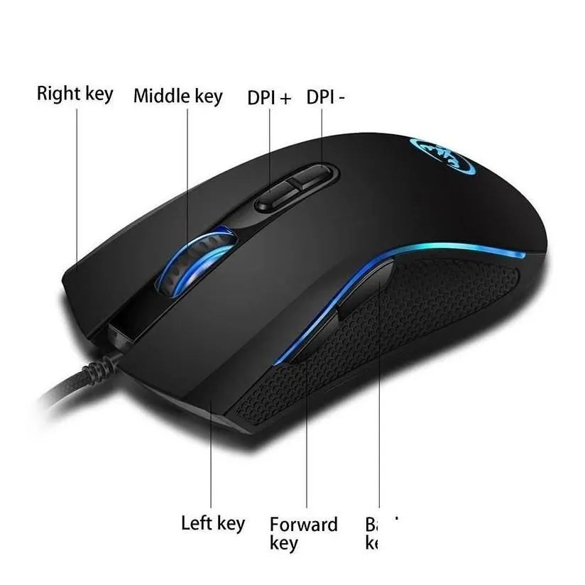 mice wired gaming mouse gamer 7 button 3200dpi led optical usb computer game mause for pc 231117 drop delivery computers networking ke