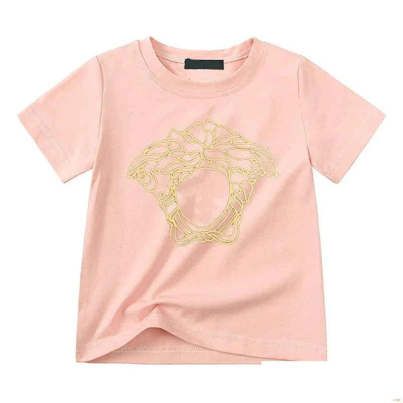 T-Shirts In Stock High Quality New Arrival Kids T-Shirts Print Cotton Casual Short Sleeve Boys Girls T-Shirt 2023 Summer For Children Dhphw