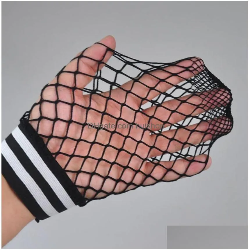 fishnet anklet socks fashion womens big net mesh striped crew cuff ankle short stockings black white