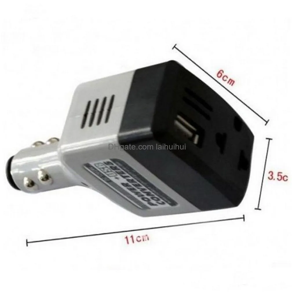 car mobile converter inverter adapter dc 12v/24v to ac 220v  power add usb dropping 