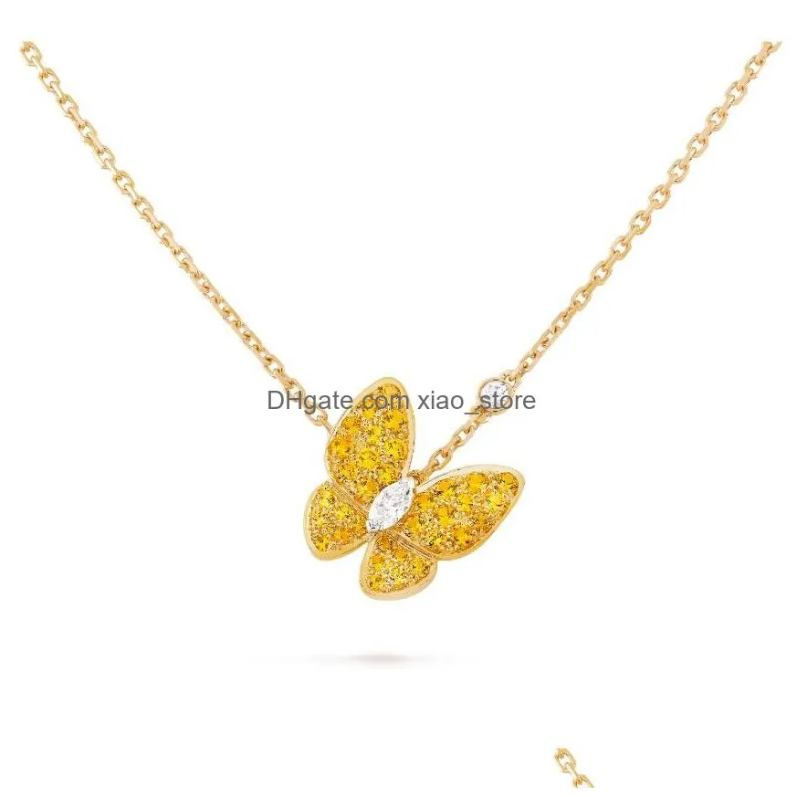 fourleaf clover pendant necklace female steel lucky grass clavicle saturn diamond necklaces gold for women mens tennis chain rose gold