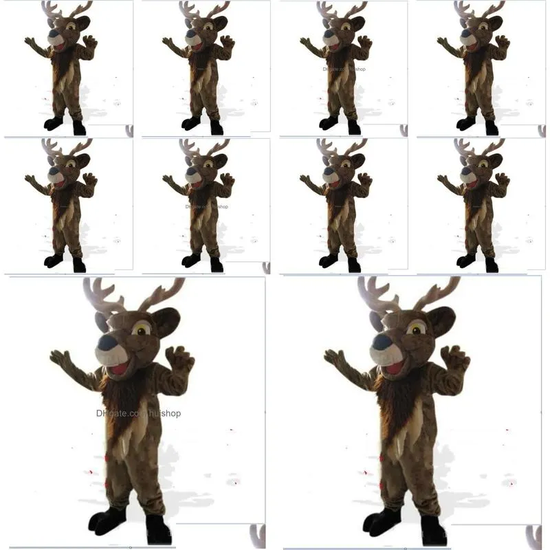 elk mascot costume suit party game fancy dress outfits clothing advertising promotion carnival halloween character adult